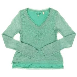 Anthropologie Knitted Knotted Alpaca Wool Sweater